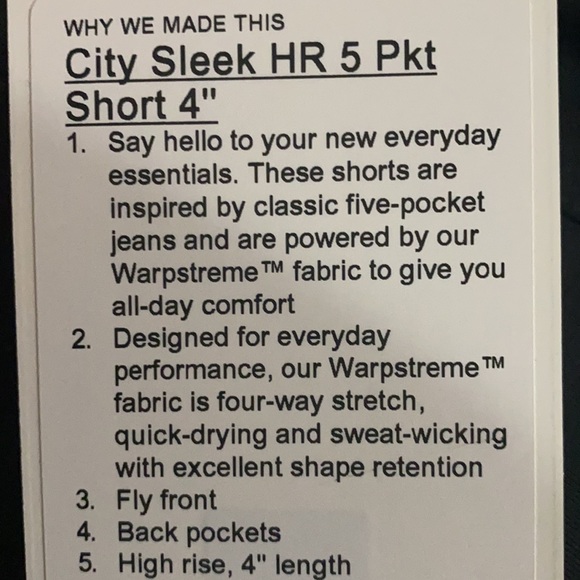 Lululemon City Sleek high rise 5 pocket shorts - Picture 6 of 7